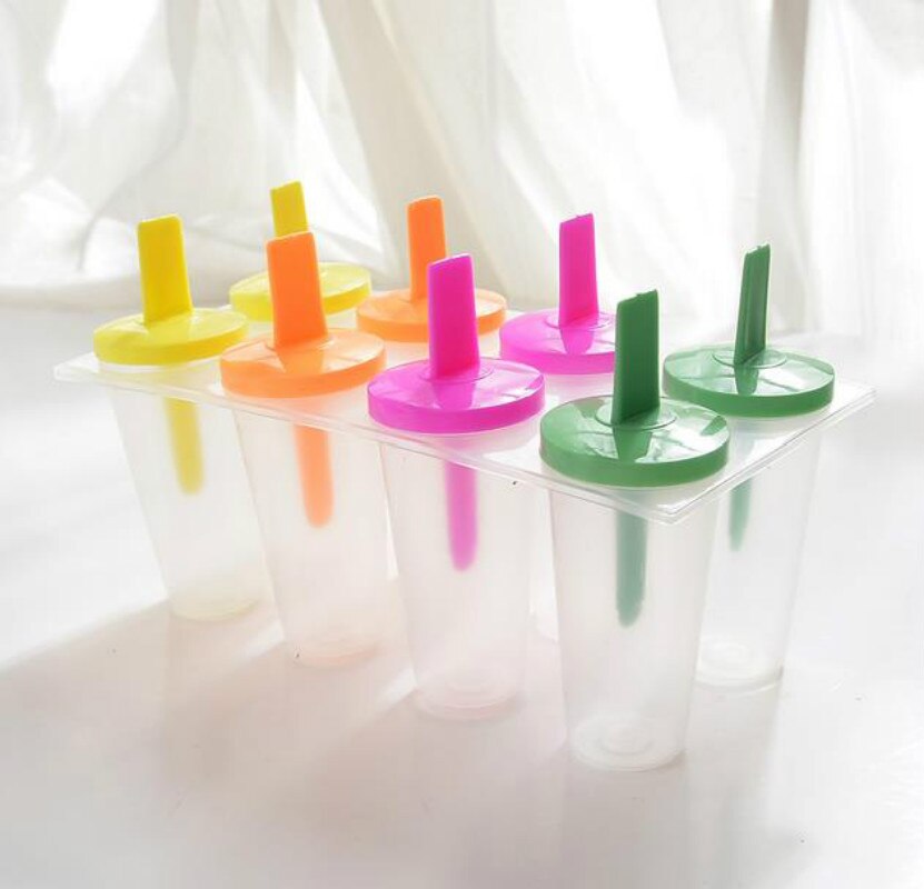 8 Cell Pop Mold Popsicle Maker Lolly Mould Tray Pan Kitchen Frozen Ice Cream
