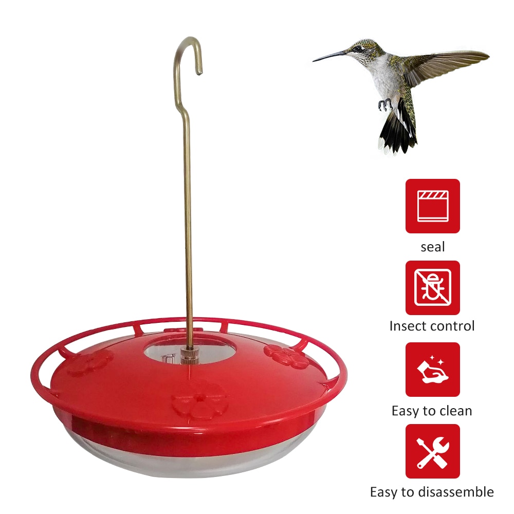 1PCS Hummingbird Feeder Window bird food Feeder Drinker Nectar Patio Yard Bird Feed Hook Pet Bird Supplies Ports For Outdoor