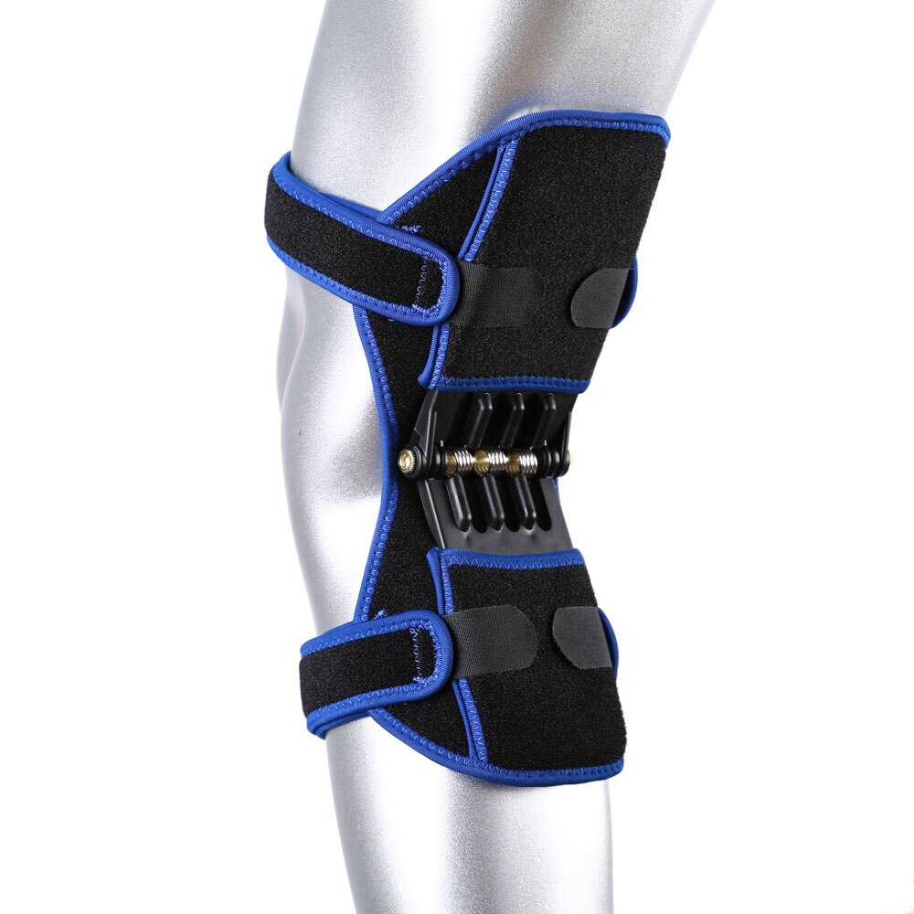 Power Lift Knee Protector Joint Support Knee Pads Breathable Non-Slip Knee Pads Rebound Spring Force Knee Booster Leg Protector: 1PCS Blue