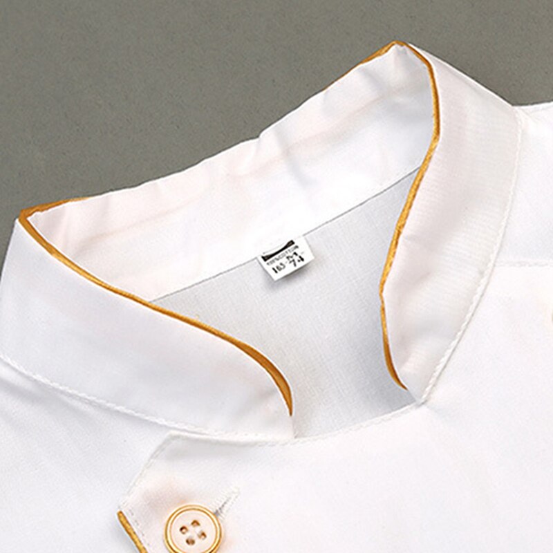 Short Sleeve Chef Clothes Uniform Unisex Breathable Kitchen Chef Uniform Double Breasted Cooking wear Restaurant Food Service