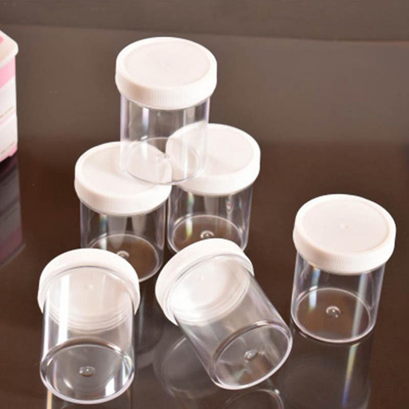 120ml super opbergdozen voor pluizige slijm, doe-het-zelf plastic kleur plasticine, doorzichtige bakjes, lijm, stopverf, schuimballen, opbergdozen