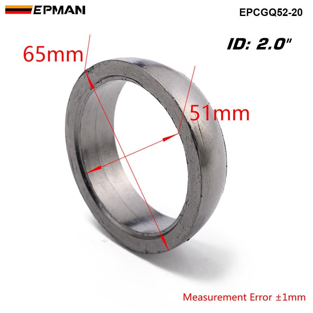 EPMAN Exhaust Muffler Donut Gasket Graphite Ring Exhaust Gasket Joint Sealer For Downpipe to Catback Donut Flange EPCGQ52: 2 Inch