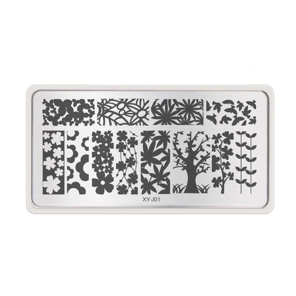 Pochoirs à ongles en , 1 pièce, modèles de tampons pour vernis à ongles en Gel, plaque d'image de manucure