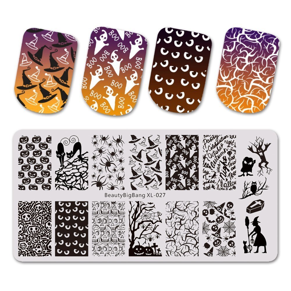 Beautybigbang leimauslevyt englanniksi sanat ab  c 6*12cm ruostumaton teräs kynsitaide leima manikyyri työkalu stensiili muotti kynsilevy: Xl -027