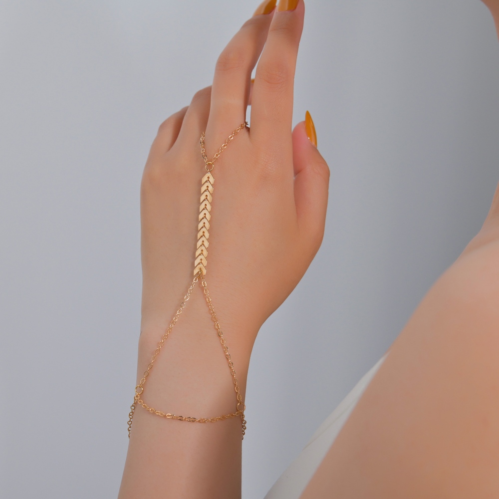 Pulsera con símbolo infinito de creatividad minimalista para mujer, cadena de dedo, de joyería, accesorios de ropa, número 8: Marrón rojizo