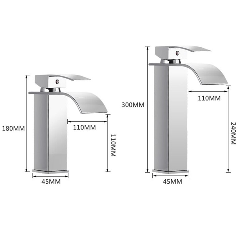 Koldt vandhane vandfald badeværelse forfængelighed håndvask vandhane 1-grebs 28gf