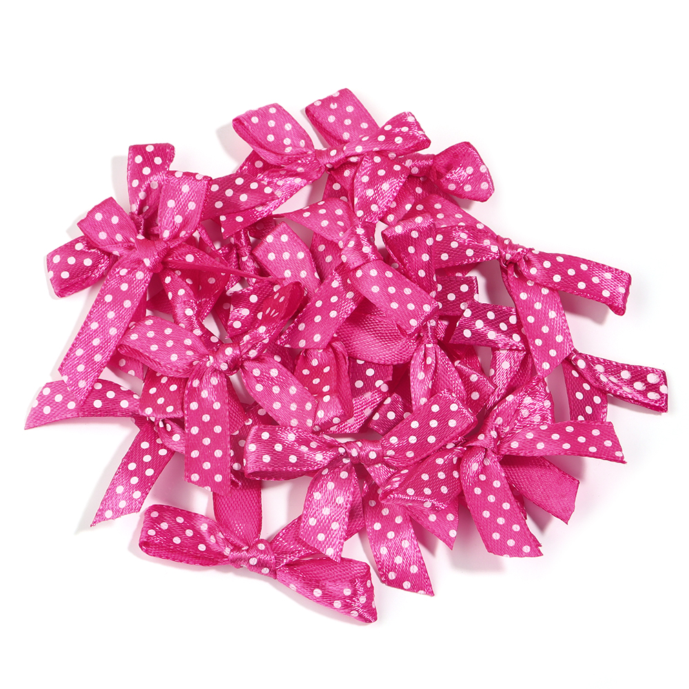50 teile/los Farbe Polka Punkt Bogen Band Gebunden BöGen für Kleidung Party Dekoration DIY Haarnadel Handwerk Zubehör Materialien: Kupfer