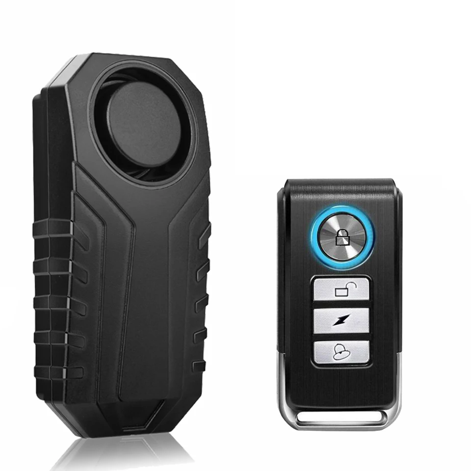 Extractme Motocyklowy alarm antywłamaniowy z pilotem 113DB Bezprzewodowy wodoodporny samochód Elektryczny rower Bezpieczeństwo Alarm zapobiegający zgubieniu: Lawenda