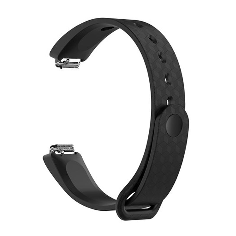 Silikonowy pasek do zegarka dla Fitbit inspirować inspirować HR Ace2 śledzenie aktywności opaska na nadgarstek bransoletka inteligentny zegarek na rękę opaska akcesoria: black / S