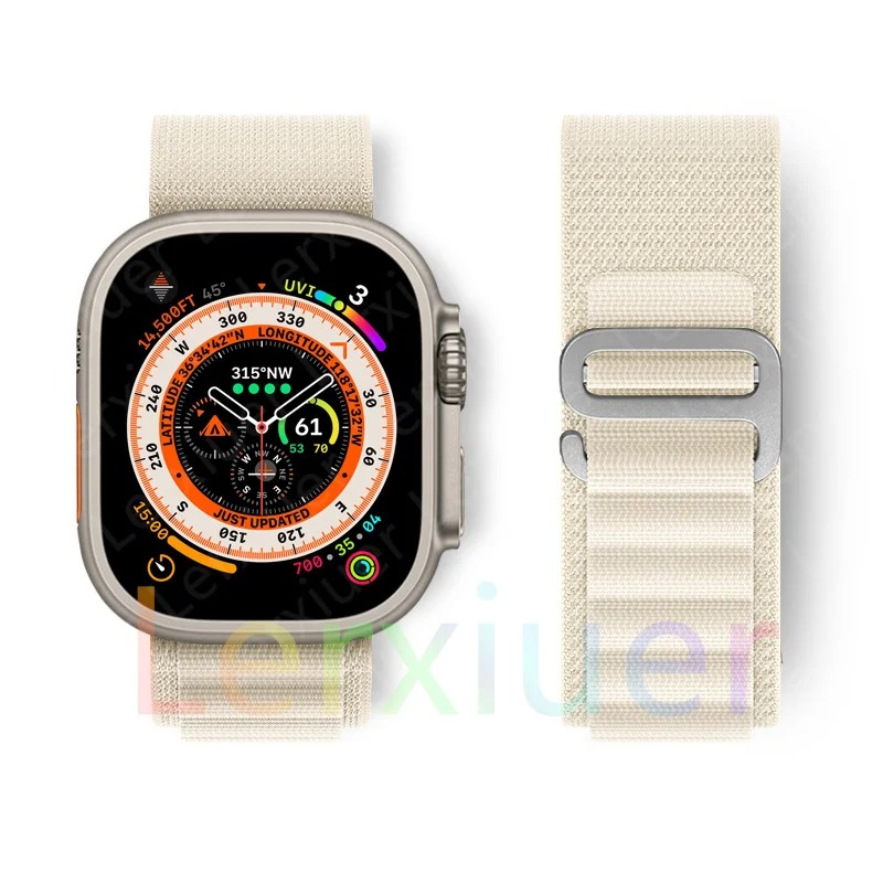 Bracelet de montre pour apple montre Ultra 2 bande 49mm 45mm 44mm 40mm 41mm 38 bracelet alpin Nylon série iwatch 6 7 8 9 se 44mm