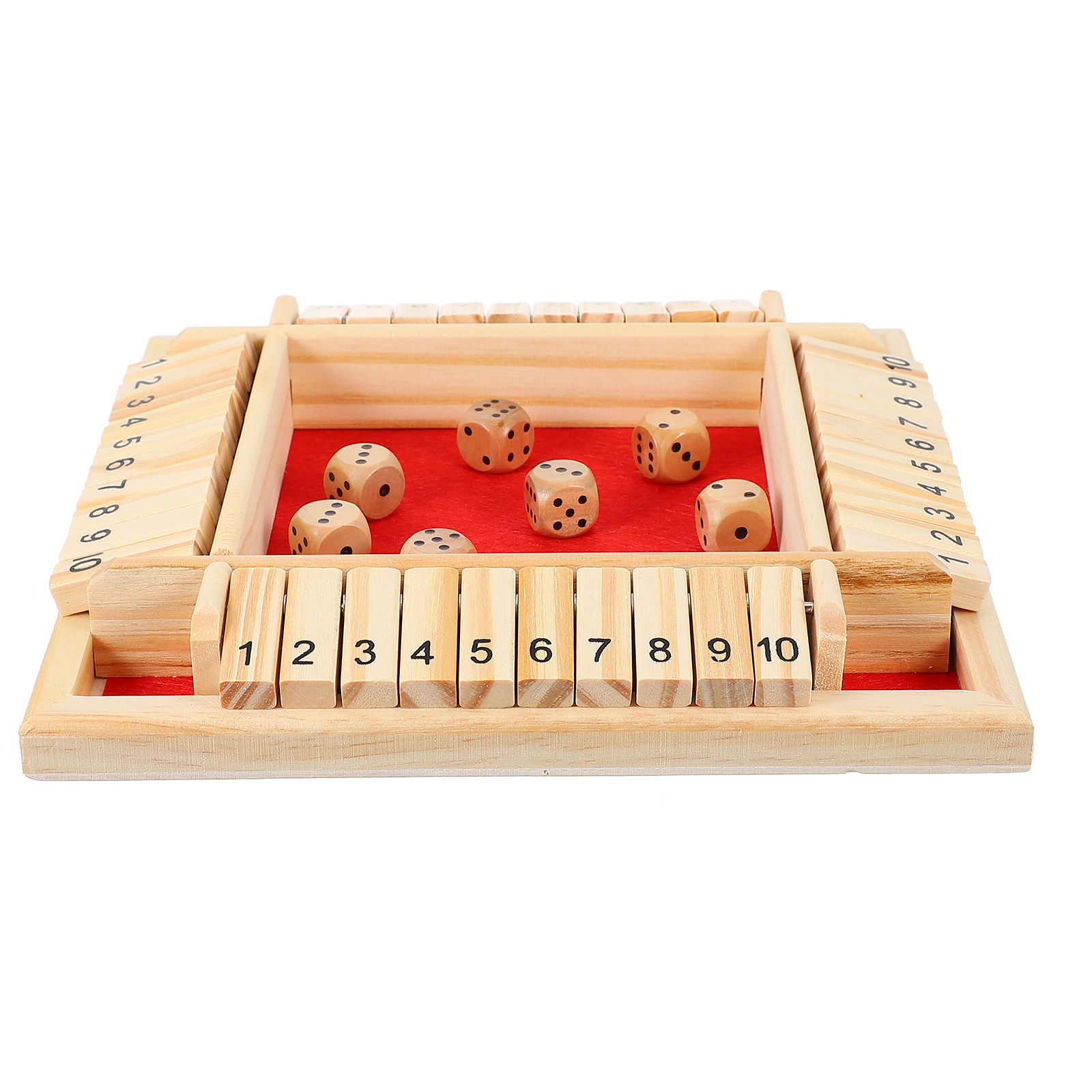 1 Set Shut The Box Game Fine Safe Novel Party 4 Player Drinking Game Gathering Prop: Red