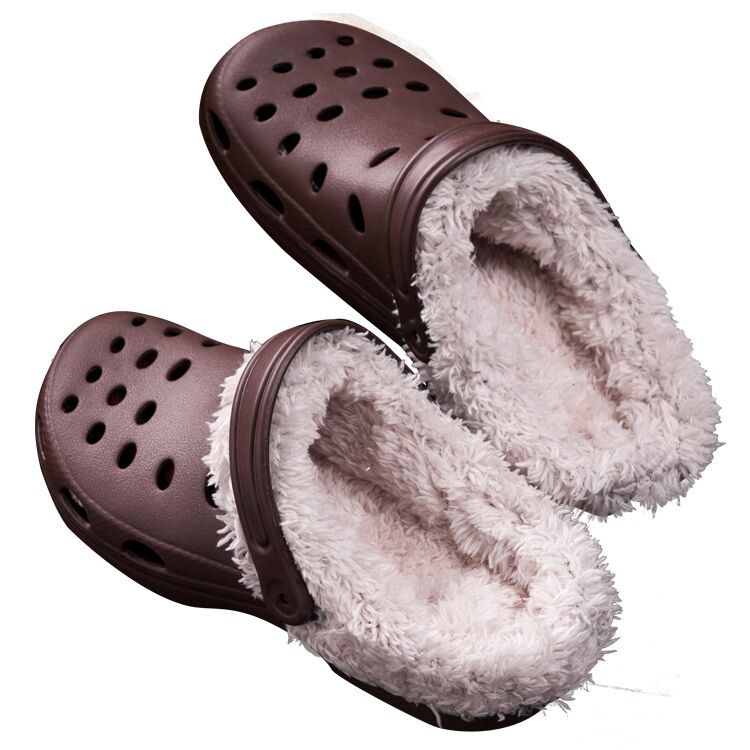 Originale tøfler kvinner krokodille sko vinter utendørs klassisk freesail plysj shearling fôret joggesko vinter pels hagesandaler