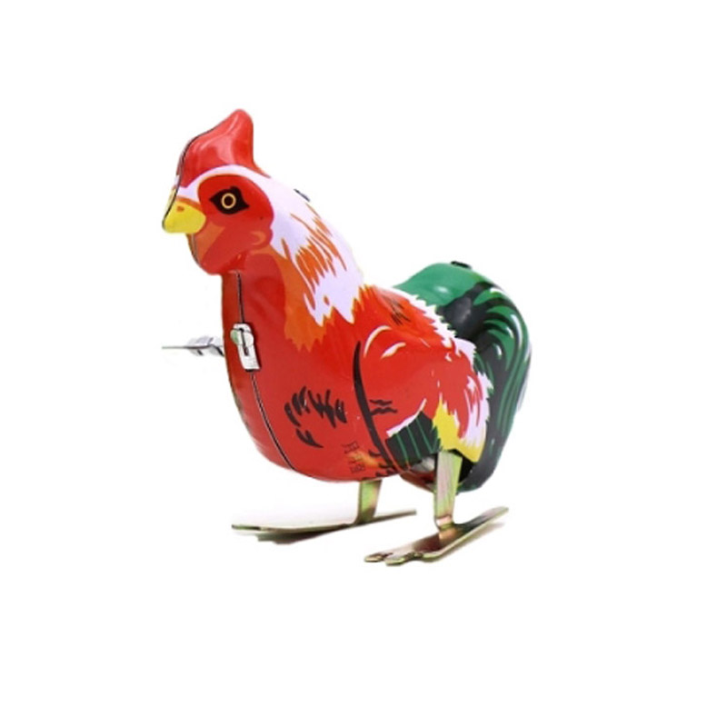 Jouet en étain à remonter, Jouet mécanique, poulet grenouille réservoir, jouets pour enfants De 2 à 4 ans: Chicken