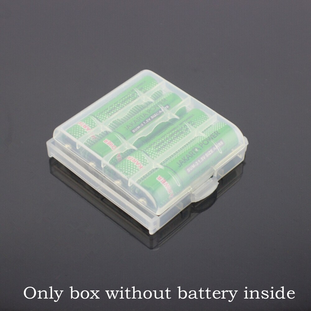 Plastic Geval Houder Storage Box Cover AA AAA batterij box storage case houder voor 4x AA AAA 14500 10440 batterij opbergdoos