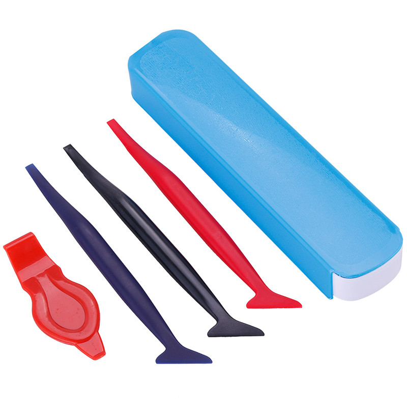 Kit de herramientas de aplicación de vinilo para coche, juego de herramientas de tinte de ranura de curvas 4 en 1 Micro Mini escurridor para instalar envolturas de vehículos, autoadhesivo