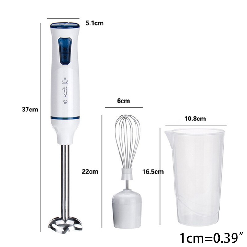Powerful 1000W 3-in-1 Hand Immersion Hand Blender 2 Speeds, Includes 304 Stainless Steel Stick Blender, Mixing Beaker, Food