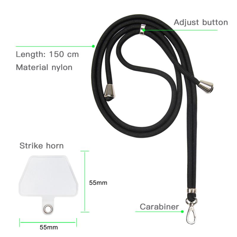 Neck Strap Lanyard For ID Card Gym Mobile Phone Nylon Weave Straps USB Badge Holder Neck Strap Hang Rope Lanyard For Iphone