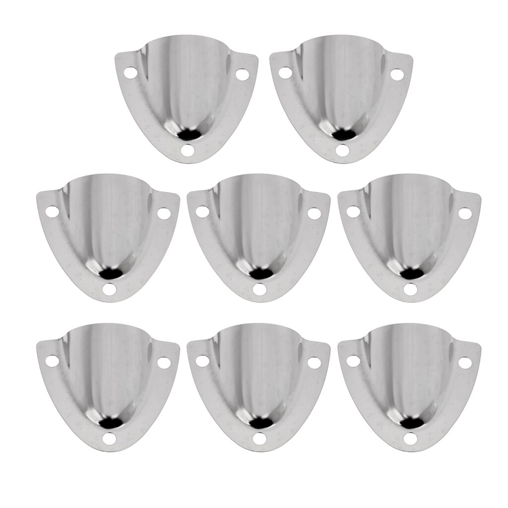 8pcs Stainless Steel Midget Clam Shell Ventilator Wire Cable Vent Cover For Boat/Marine UV Weather Resistant
