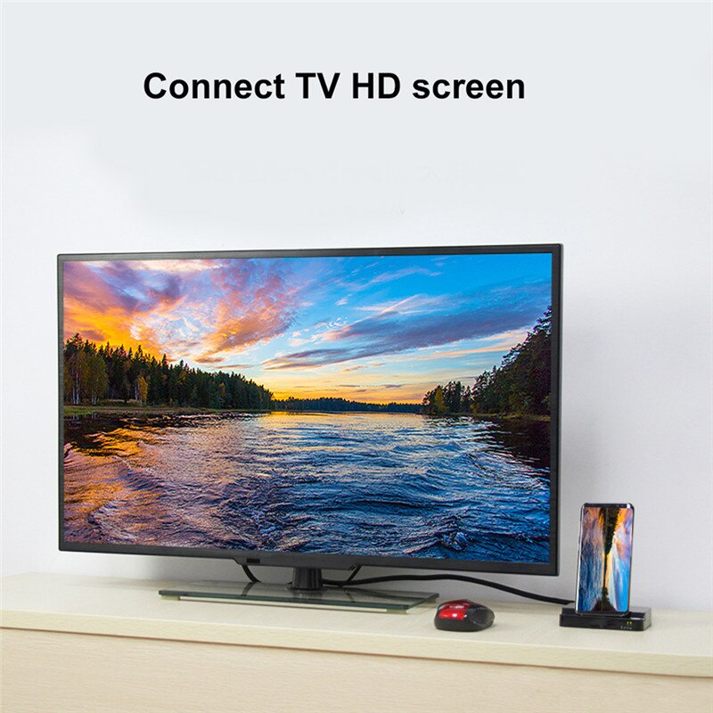 Tipo-c doca de expansão huawei mate10/p20 telefone móvel para hdmi/sd/tf samsung conversor de base de telefone móvel