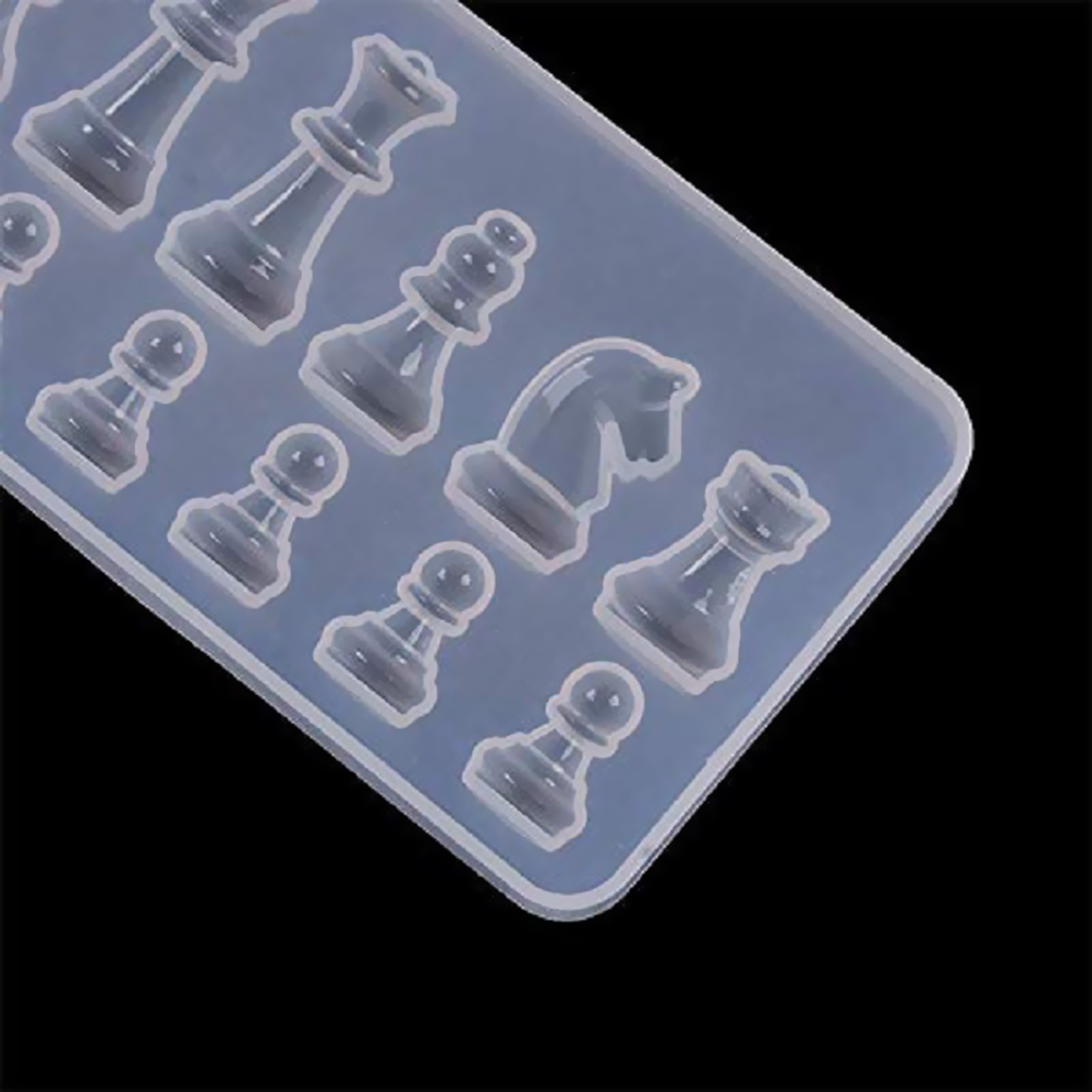 Schach Bord Silikon Schimmel einstellen Schach Stück Silikon bilden Schach Bord Epoxid Gussform für DIY Kunst Handwerk Schmuck Machen