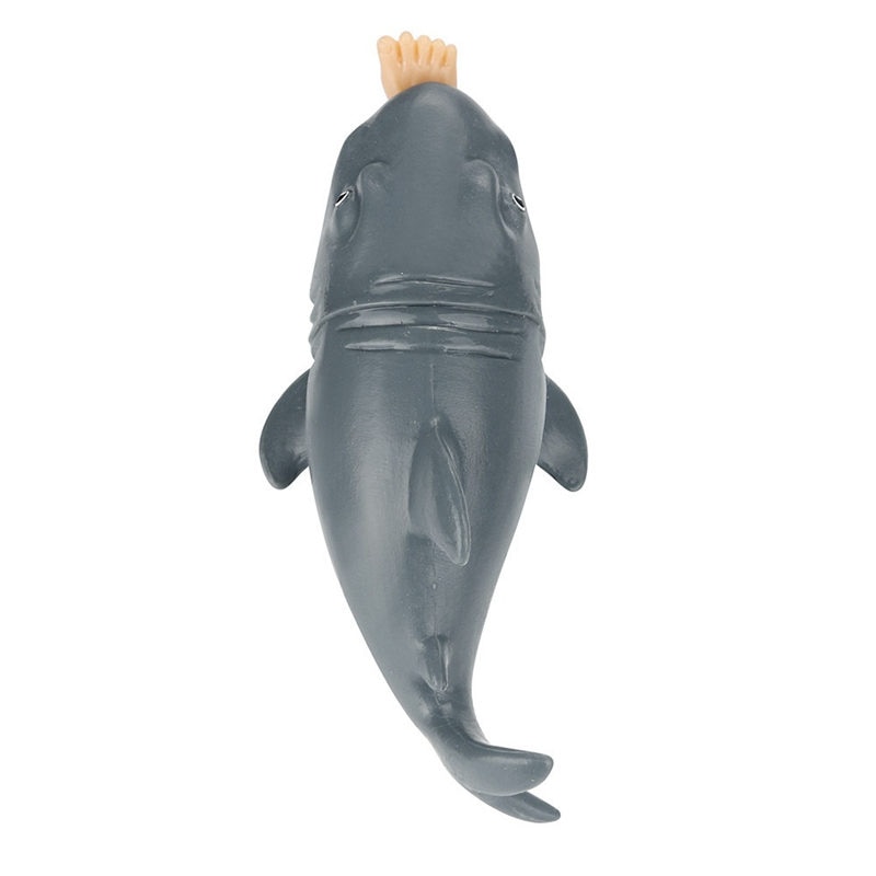 Kunststoff Kreative Anti Stress Squeeze Spielzeug Hungrig Shark mit Pop Heraus Surfer Bein Spielzeug Stress Relief Lustige Parodie Trick