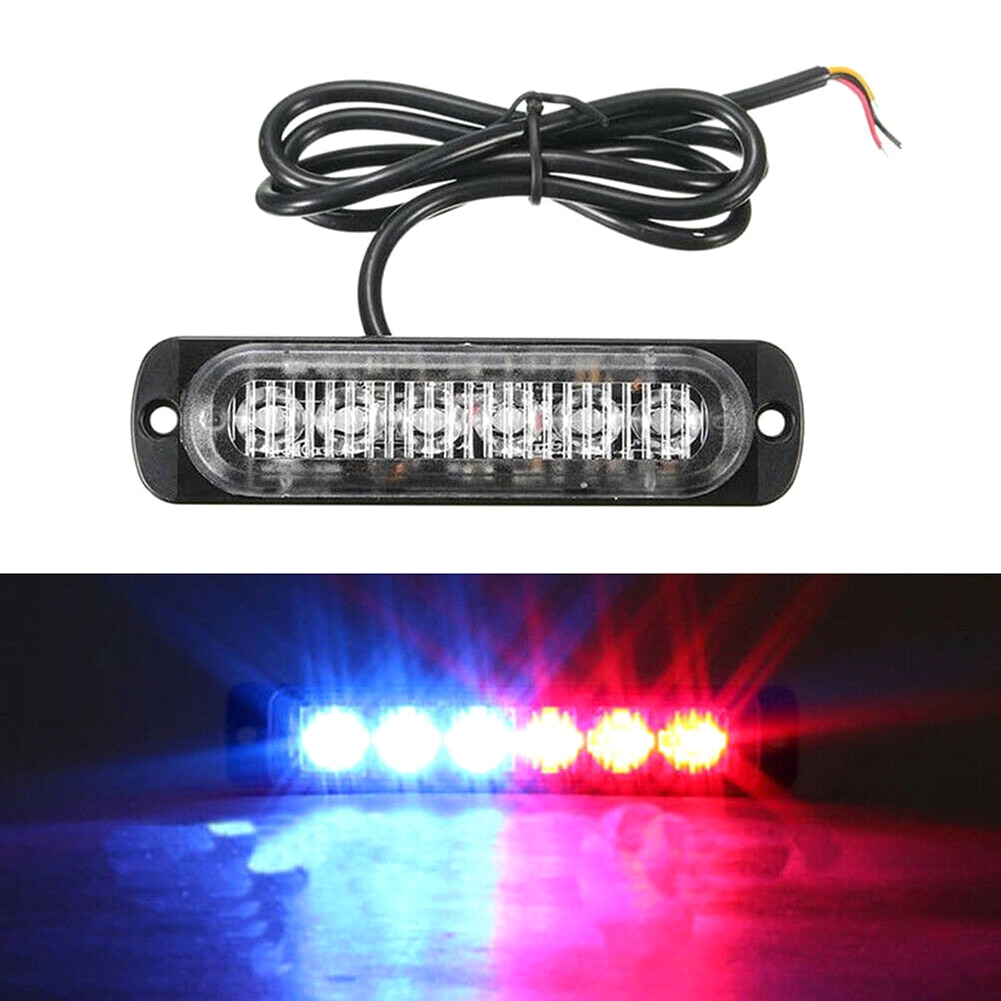 6 LED Car truck led Light Bar Mini Emergency 12V 24V 18 Flashing Mode Strobe light for Flash Emergency Warning Light