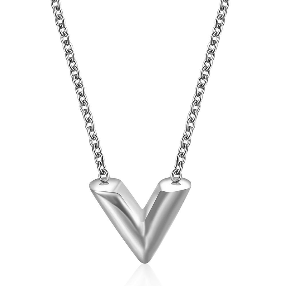 Joyería de , pulseras de acero inoxidable con letra V para mujer, brazalete con inicial ajustable, pulseras de cadena de de boda al por mayor: Plata antigua plateada