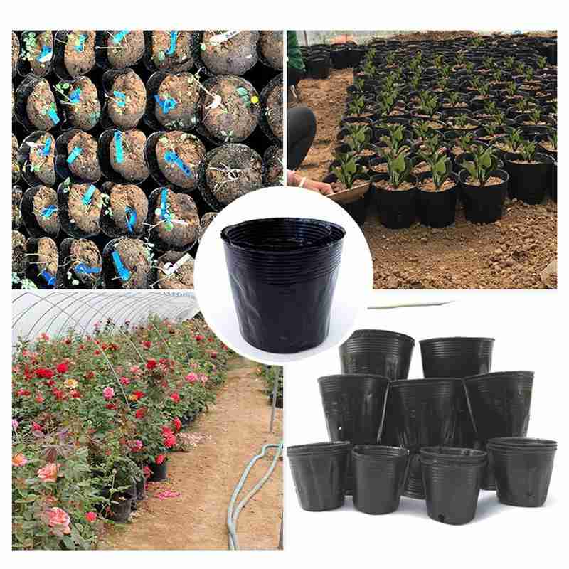 Bolsa de cultivo de plantas nutritivo, maceta negra de galón para cultivo de plantas, recipiente para cultivo de flores y verduras de jardín, taza de bandeja para plántulas, 10 Uds.