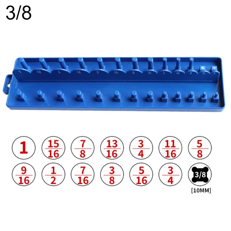 1/4 \ "3/8 \" zócalo manga soporte de almacenamiento garaje colección herramienta Métrica