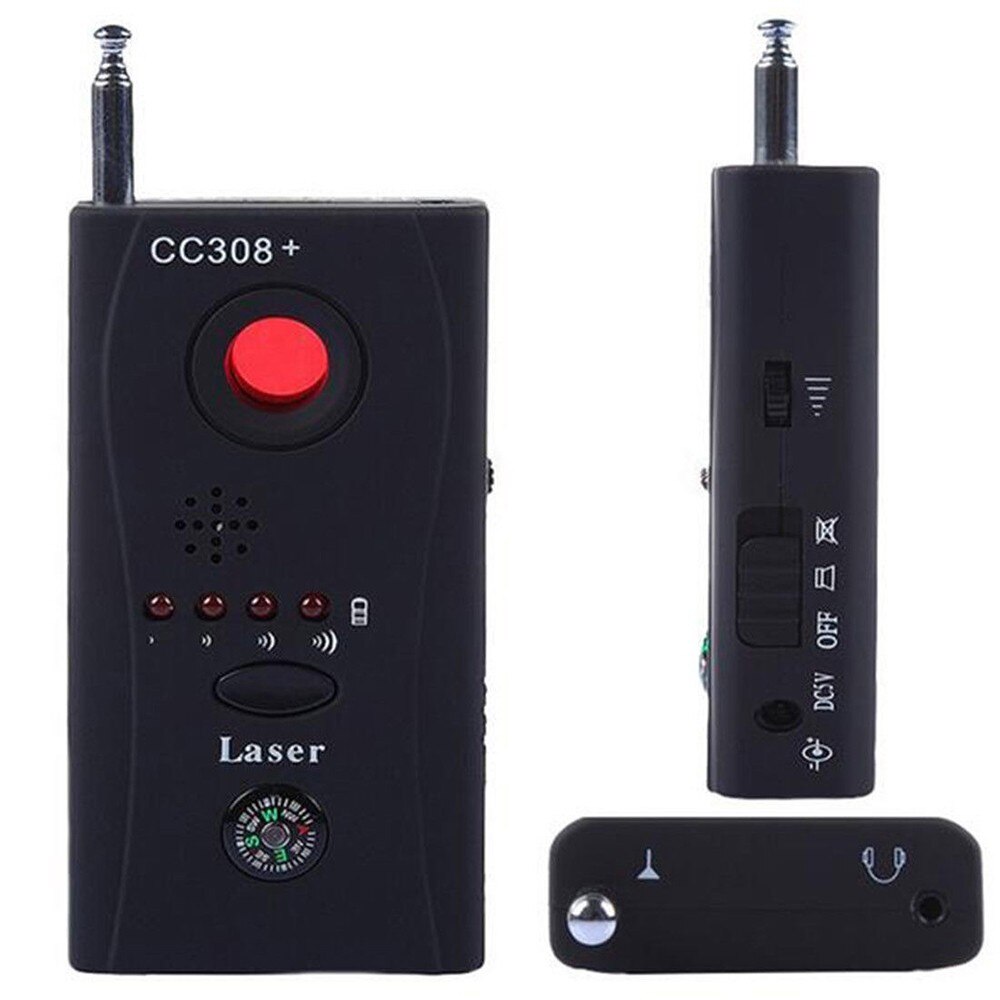Multi-função sem fio câmera lente detector de sinal cc308 + sinal de onda de rádio detectar câmera completo-range wifi rf gsm dispositivo finder