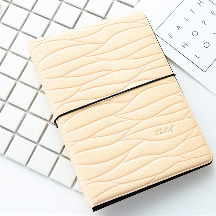 Tamaño A5 A6 hojas interiores de PVC esmerilado transparente porta álbum de fotos accesorios de álbum de recortes pegatinas bolsillos de almacenamiento: Beige A6
