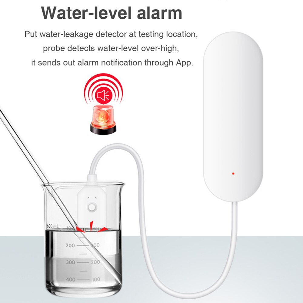 Wifi Water Lekkage Detector Waterlek Sensor Draadloze Water Level Detector Waterlek Alarm Sensor Home Waterdichte Slimme Afstandsbediening
