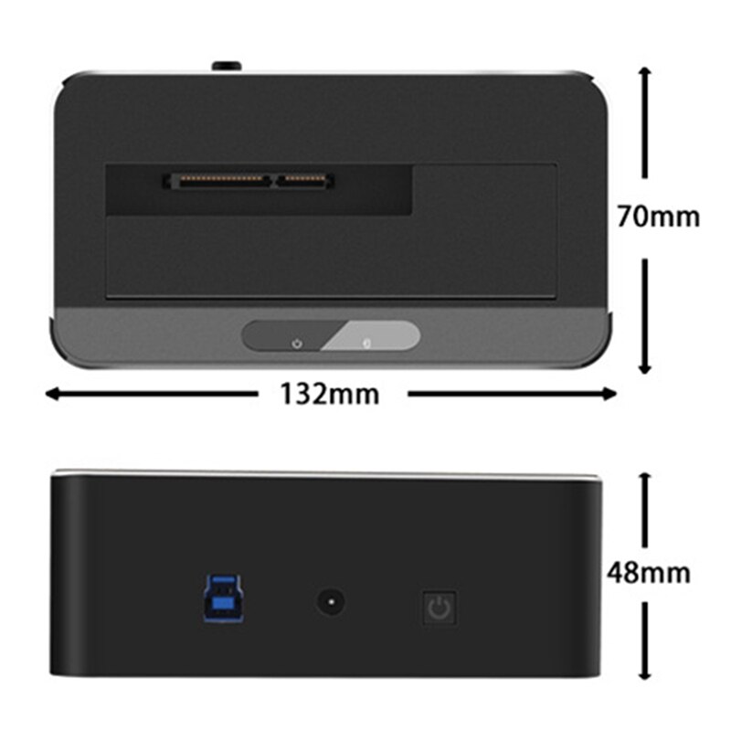 Usb 3.0 à estação de docking do disco rígido externo de sata com cubo de 2 portas e leitor de cartão para 3.5 polegada hdd ssd plugue da ue