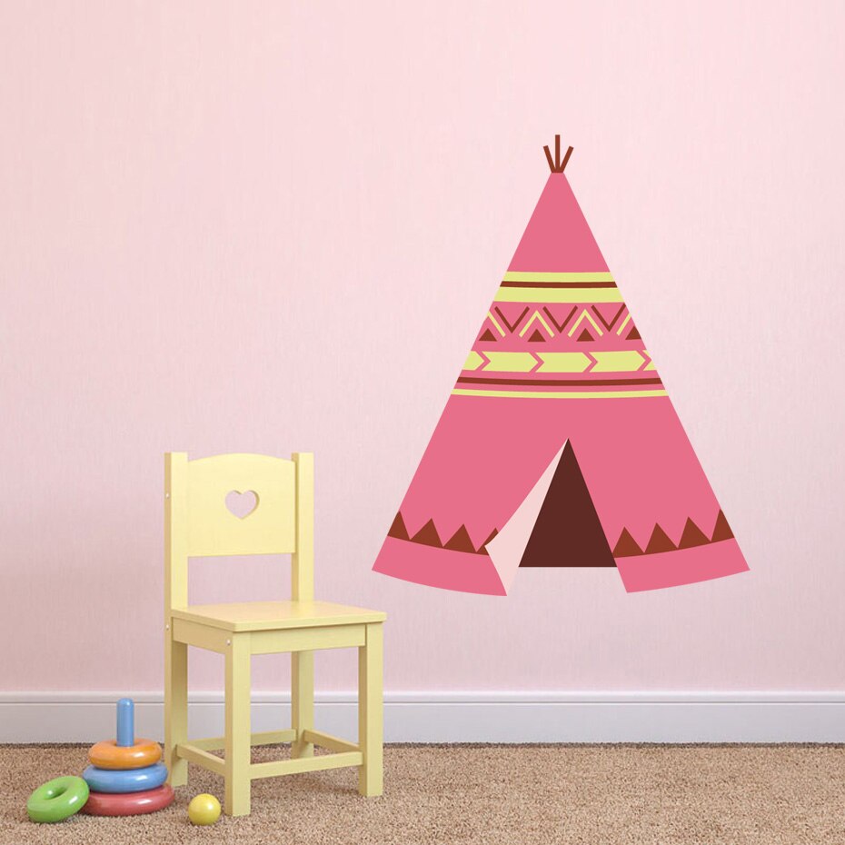 Chasse Tribal bois raton laveur chat mur décalcomanie chambre décor lapin ours autocollants pour pépinière enfants chambre maison murale