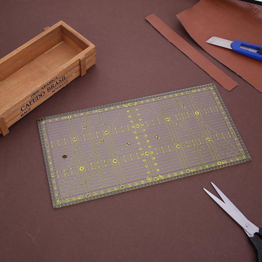 Multi-purpose Patchwork Cloth Quilt Ruler DIY Garment Cutting Ruler Office Cultural and Educational Supplies 30*15cm