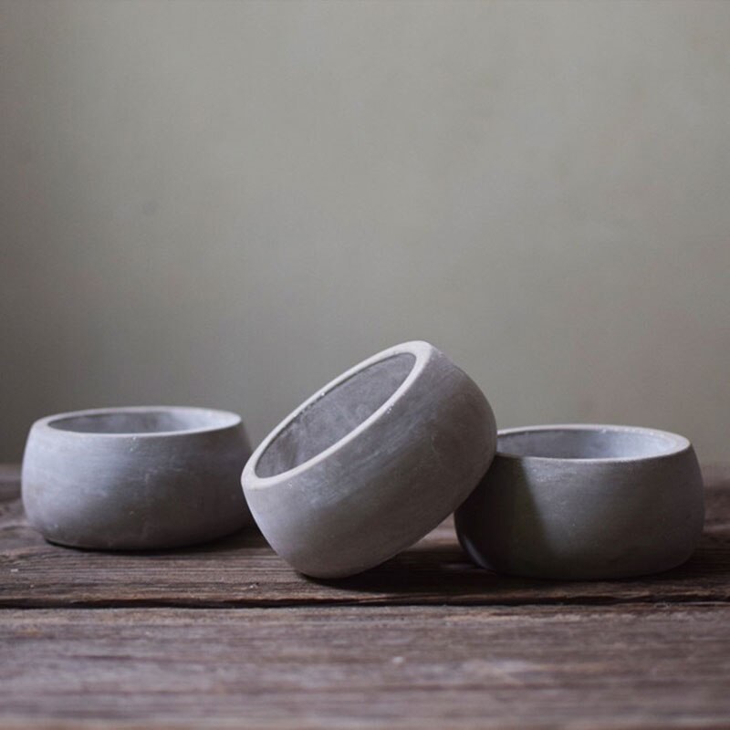 Große größe runde schüssel form beton form runde garten zement blumentopf silikon form sukkulenten pflanzen vase form