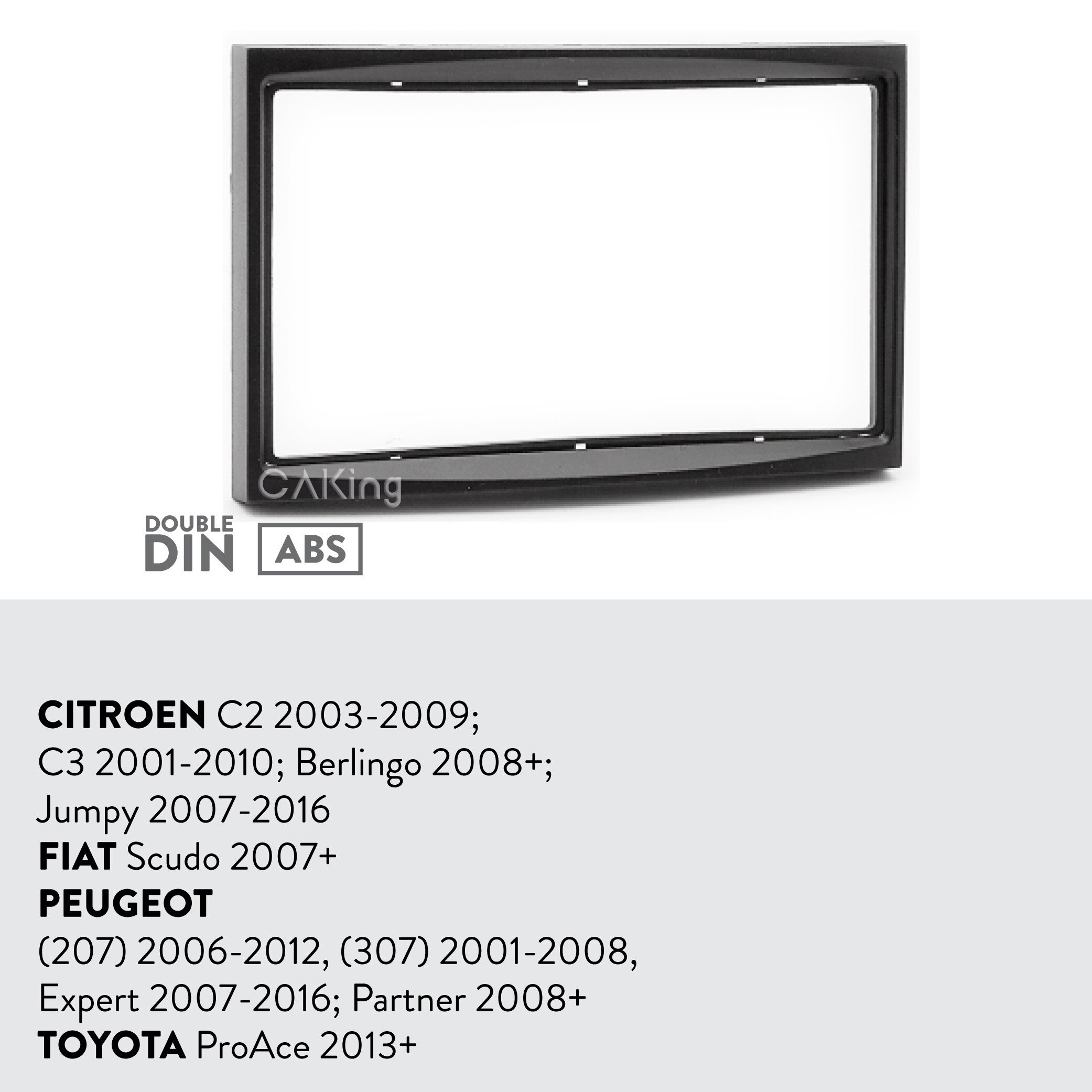 Panel de Radio Fascia de coche para CITROEN C2 2003; C3 2001; Berlingo +; Jumpy 2007 tablero Kit placa adaptador embellecedor de bisel