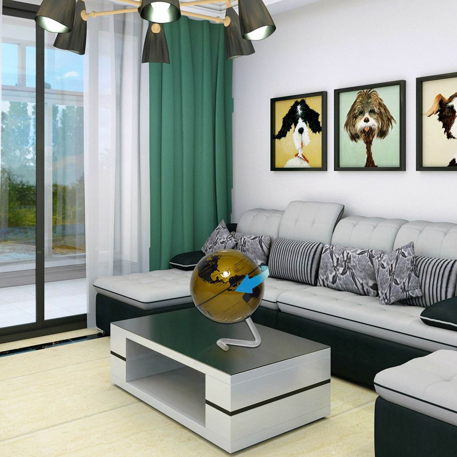 4 inch Self-Rotating Geography World Globe World Map Tellurion Ornaments Educational Teaching Props Home Office Decor Craft