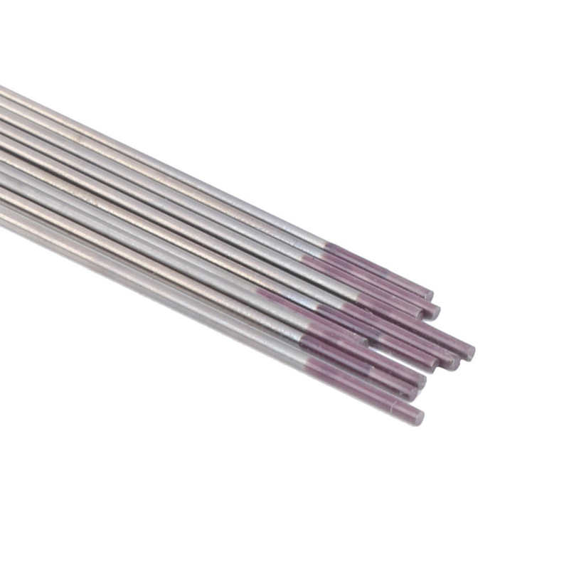 Electrodo de tungsteno de circonio WES, varilla de soldadura TIG de Punta púrpura, accesorios de soldadura de aleación de aluminio de acero inoxidable, 1,0x175mm, 10 Uds.