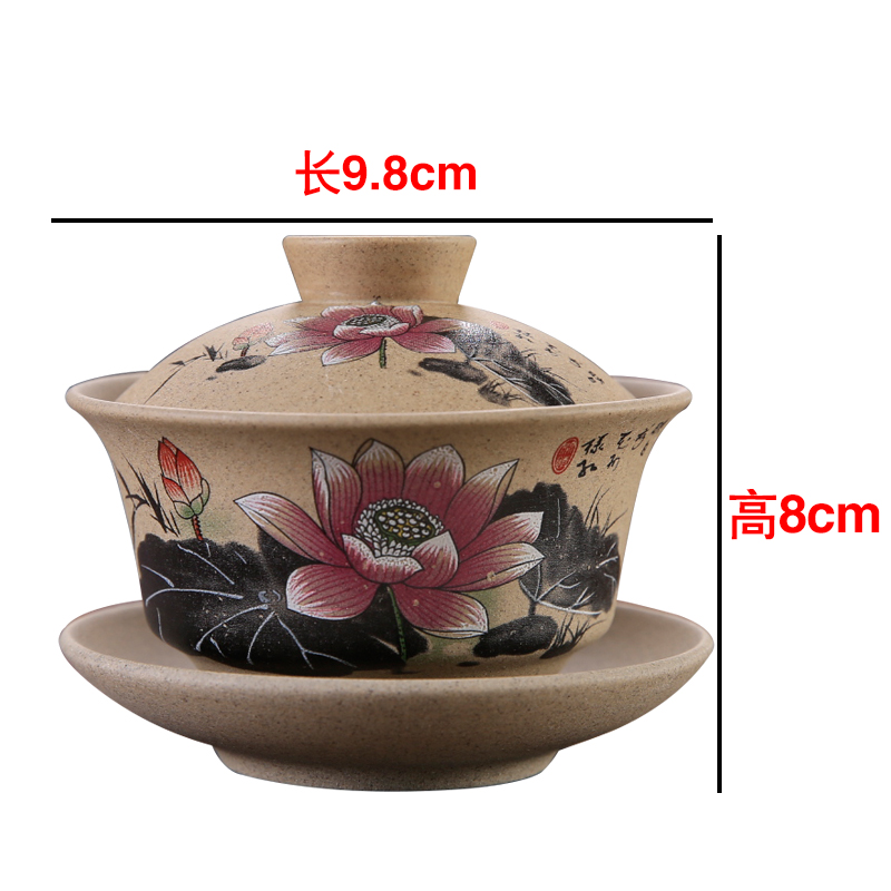 120ml teware antikk grov keramikk håndmalt gaiwan te kopp keramikk kopp kung fu te sett bolle kinesisk te mesterkopp terrin