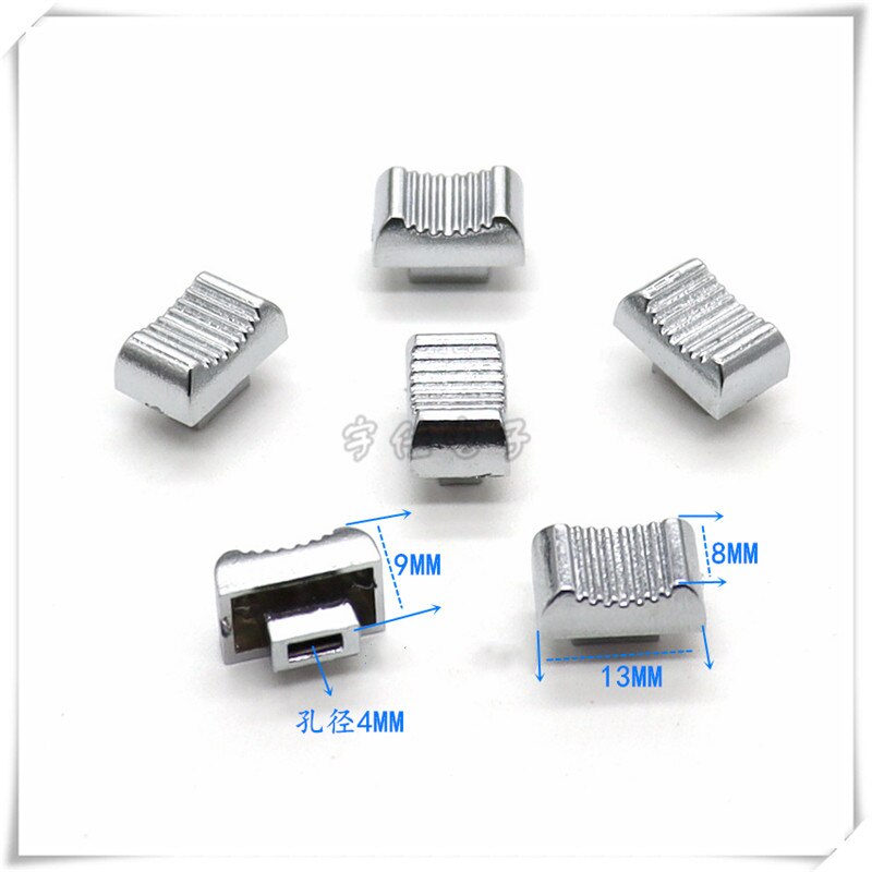 10 Stuk 13*8*9Mm Rechte Dia Potentiometer Mixer Duwstang Cap Plastic Console Volume Hoed Innerlijke gat 4Mm