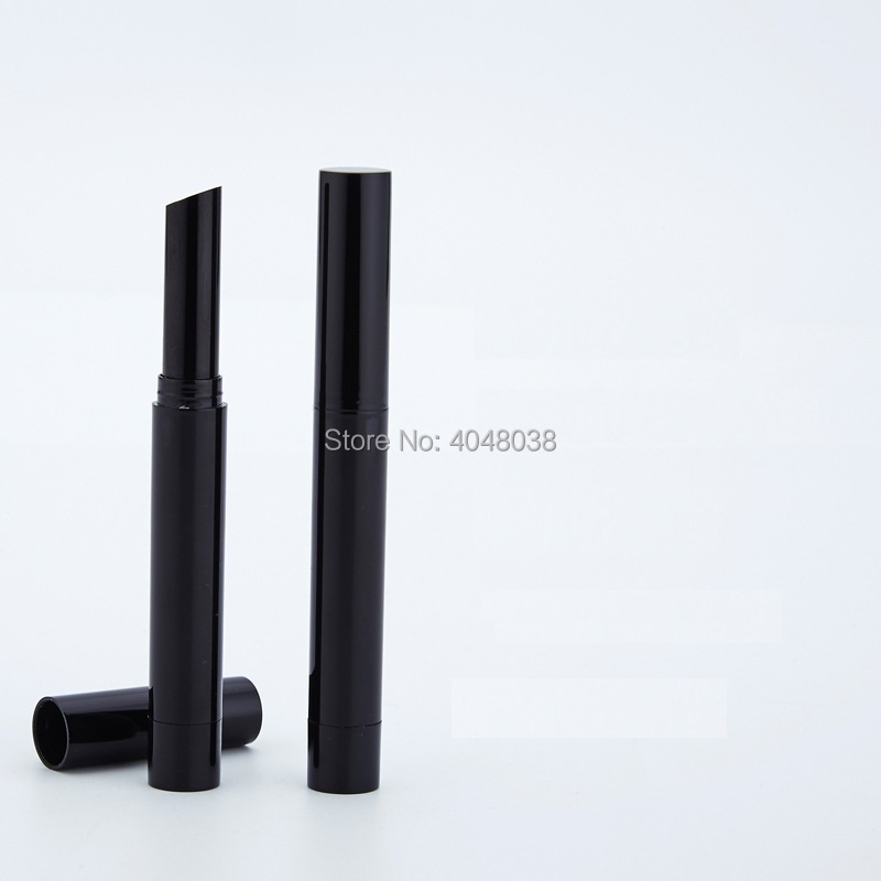 Lege Lipstick Buizen Ronde Zwarte Cosmetische Containers Lippenbalsem Buizen Direct Vullen Lipstick Container 8.1 Mm Lippenstift Pen30/50 stuks