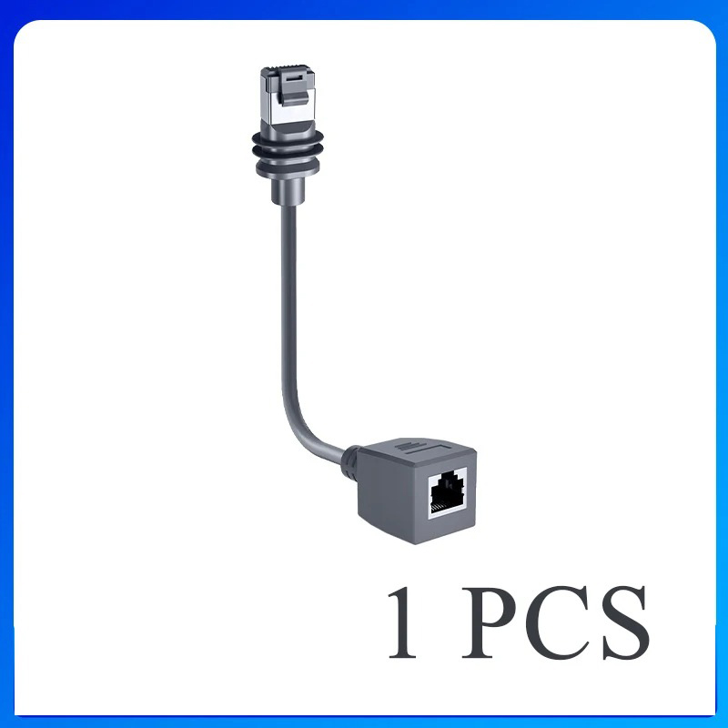 Kabel adaptera Ethernet Starlink, wodoodporny IP68, przedłużacz złącza RJ45 dla rodzaj 3/mini danie: Pomarańczowy / 0.2m