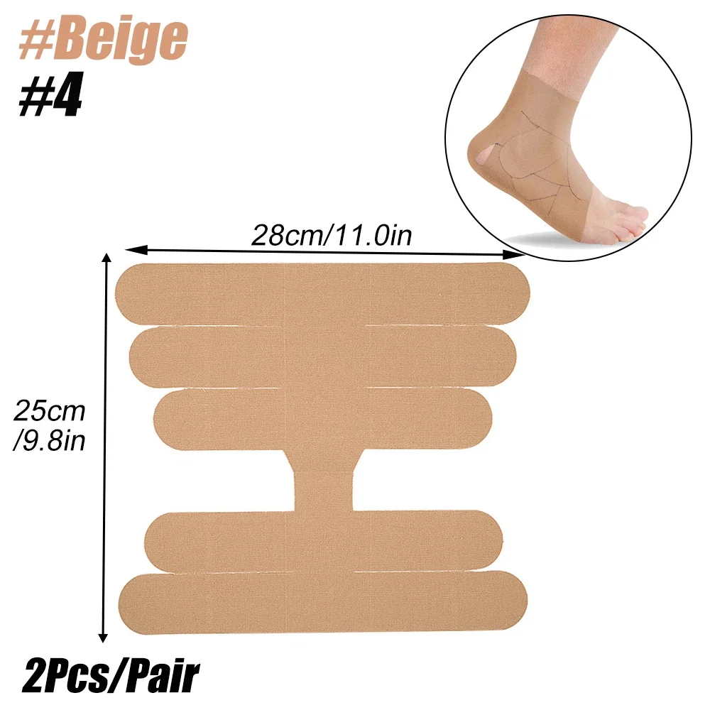 2 pièce/ensemble bande de kinésiologie, bande adhésive élastique de soutien musculaire pour sport athlétique, récupération de thérapie pour les genoux, la cheville, soulagement des douleurs articulaires: vert militaire