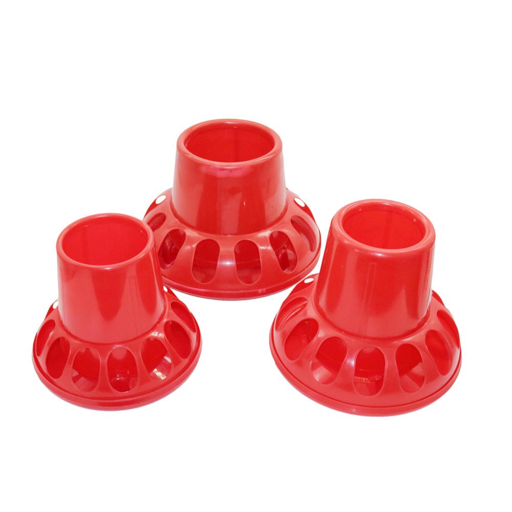 5Stck Geflügel Fütterung Werkzeug rot Plastik Huhn Feeder 1.5kg 2kg 3kg Wachtel Futter Eimer Geflügel Landwirtschaft Werkzeug