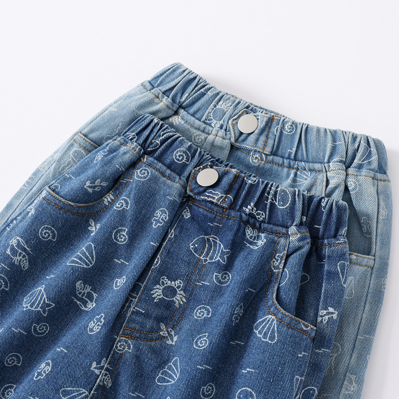 Simpatico cartone animato ragazzi pantaloncini estate bambino lunghezza al ginocchio pantaloni in Denim Jeans per bambini pantaloni bambini vestiti per bambini