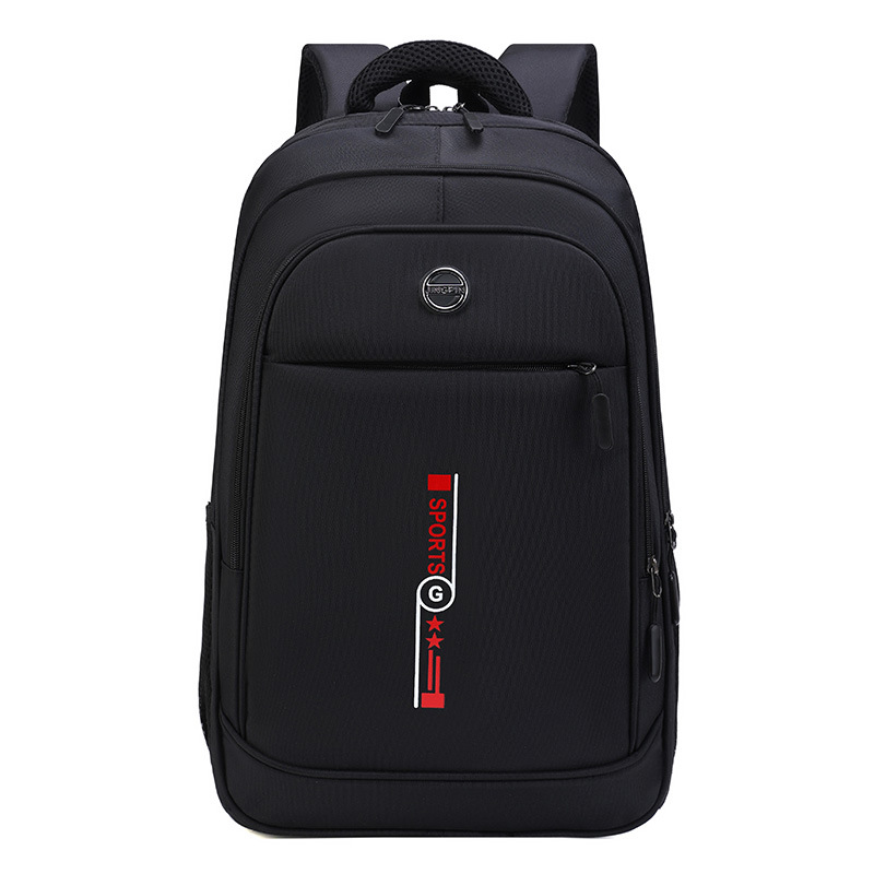 Large Capacity Men's Backpack Bags University Student School Backpack Men Black Nylon 2022 Casual College Style: Red