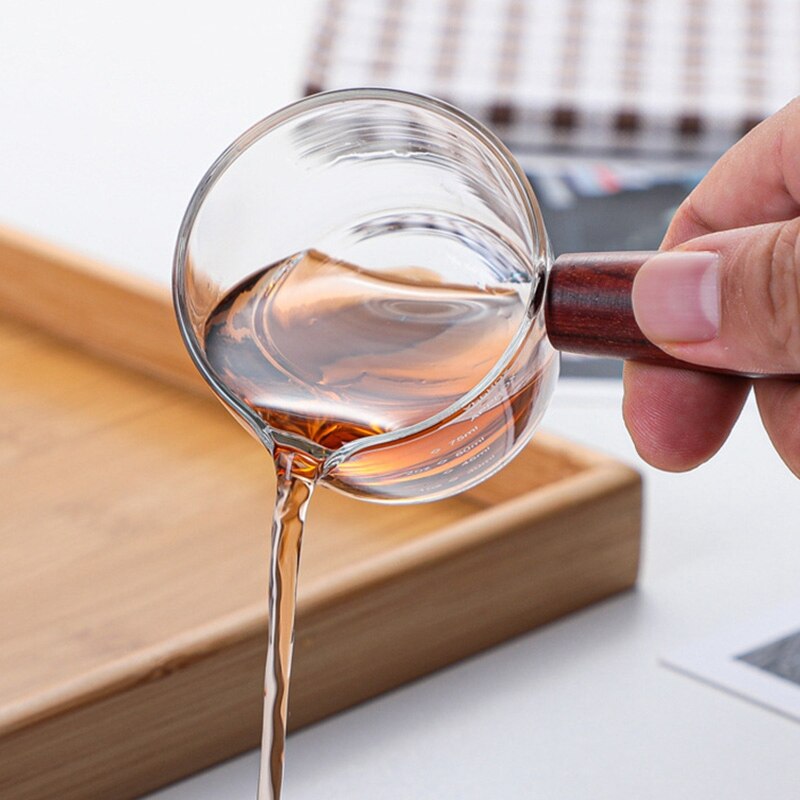 Glass Milk Glass 75 + 45Ml Glass Measuring Cup High Borosilicate Glass Pressure Mouth Cup Coffee Cup