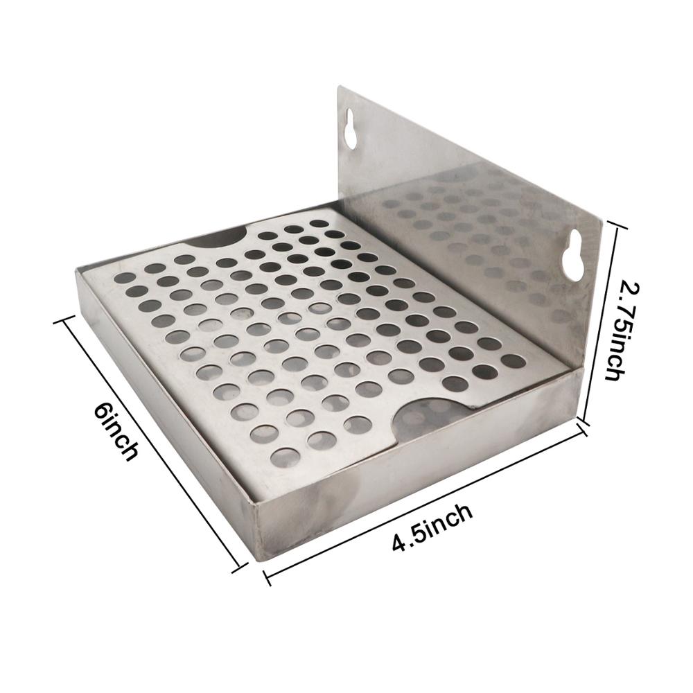 Bar bier reis lade 6 "Muur Mout Bier Kegerator Lekbak 6" L x 4.5 "W