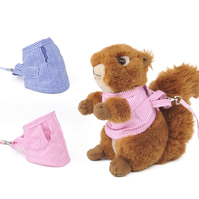 Arnés pequeño para mascotas, conjunto de chaleco y correa para Hurón, conejillo de indias, hámster, cachorro, arnés de correa pectoral con lazo, suministros para mascotas